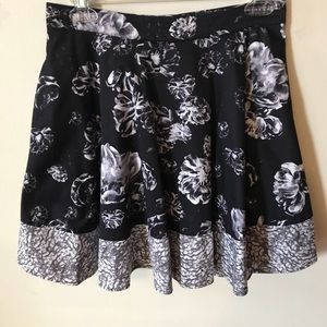 Prabal Gurung Fit and Flare Floral Skirt